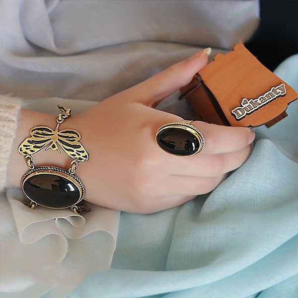 Handcrafted Copper Jewelry Set – Butterfly Elegance