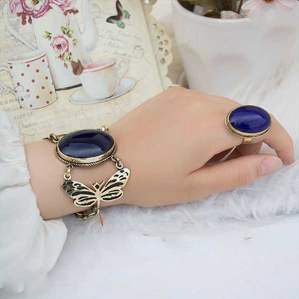 Handcrafted Copper Jewelry Set – Butterfly Elegance