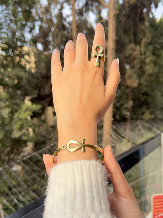 Handcrafted Pharaonic Ankh Copper Set