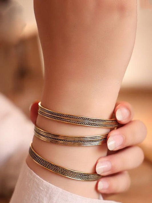 Antique-Inspired Copper Bangles – Boho Chic Style