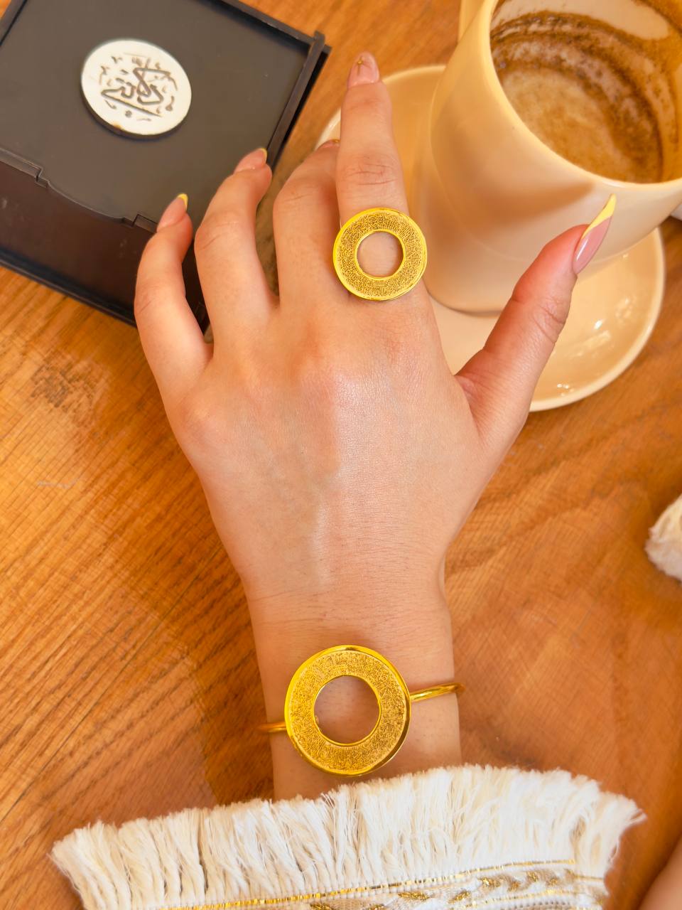 Divine Protection Circle Set – Ayat al-Kursi - Gold Plated