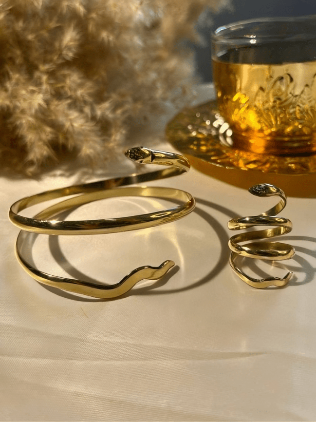 Handcrafted Pharaonic Copper Set – The Serpent of Protection