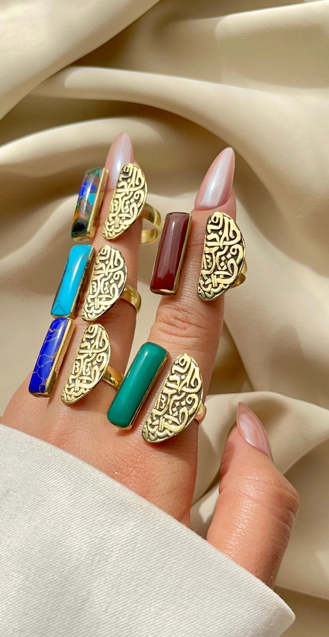 Arabic Copper Ring – God is the Best Protector