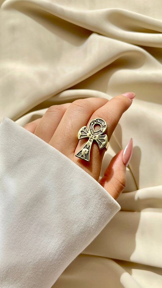 Ankh – The Key of Life Pharaonic Ring | Adjustable Copper