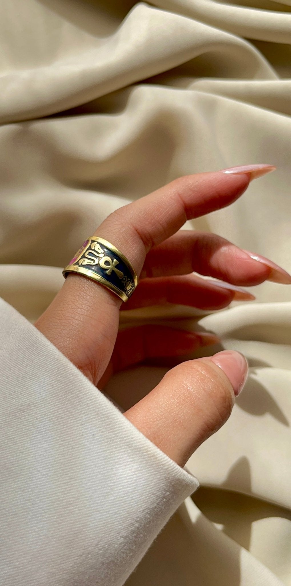 Pharaonic Scarab Ring – Adjustable Ring