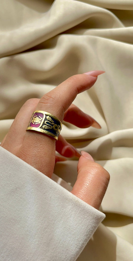 Pharaonic Scarab Ring – Adjustable Ring