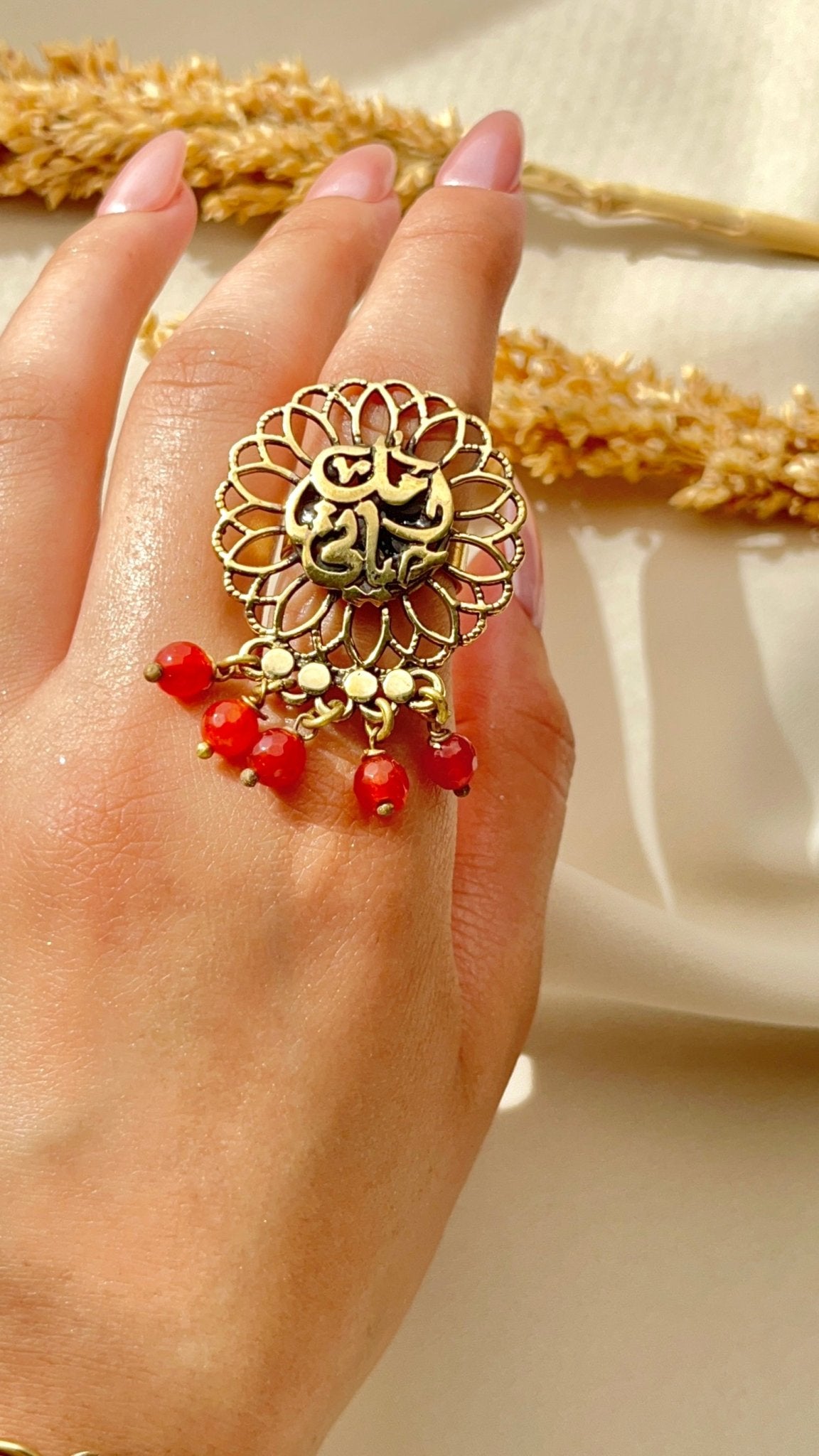 Oriental Blossom Arabic Calligraphy Set - Pure Copper