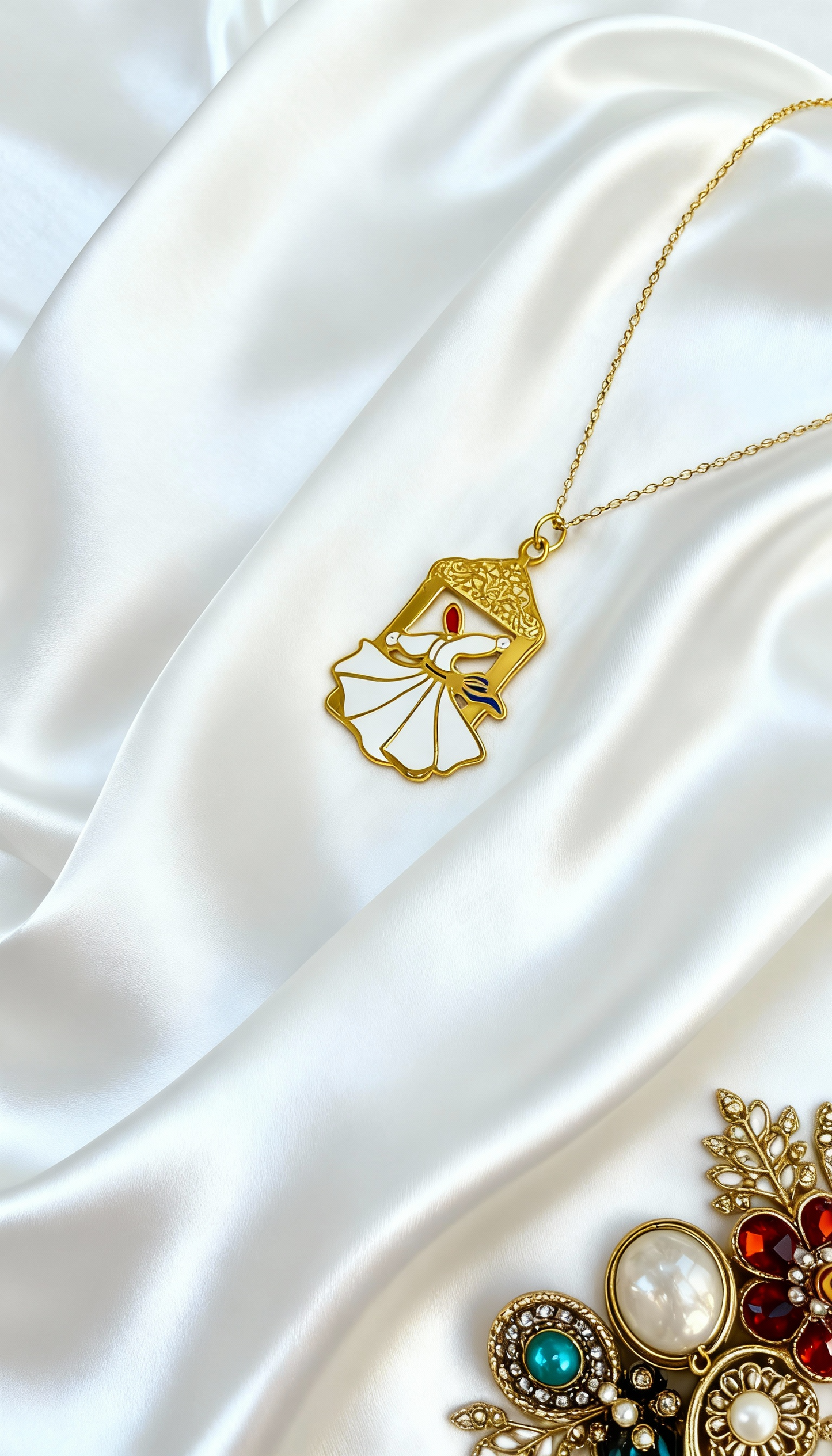 Sufi Dervish Pendant – Dance of Devotion - Gold Plated