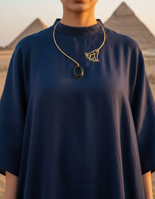 Handcrafted Pharaonic Copper Jewelry Set – Lotus of Life Design