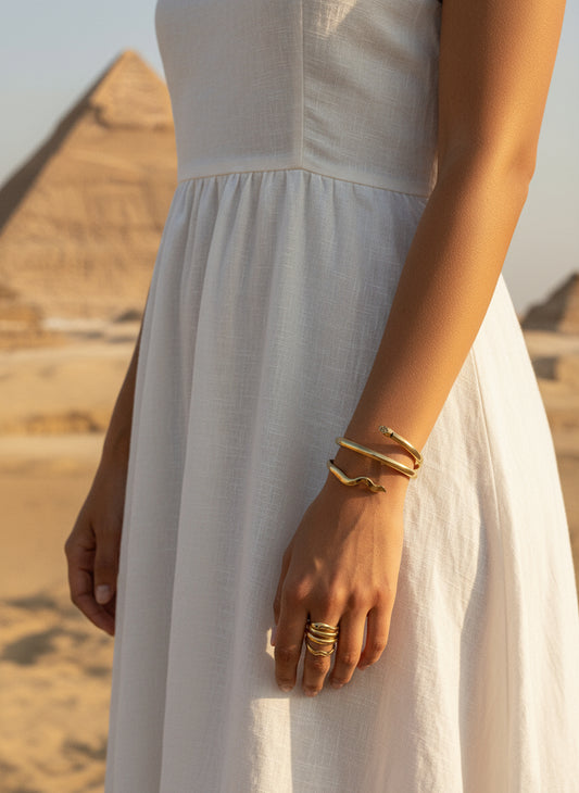 Handcrafted Pharaonic Copper Set – The Serpent of Protection