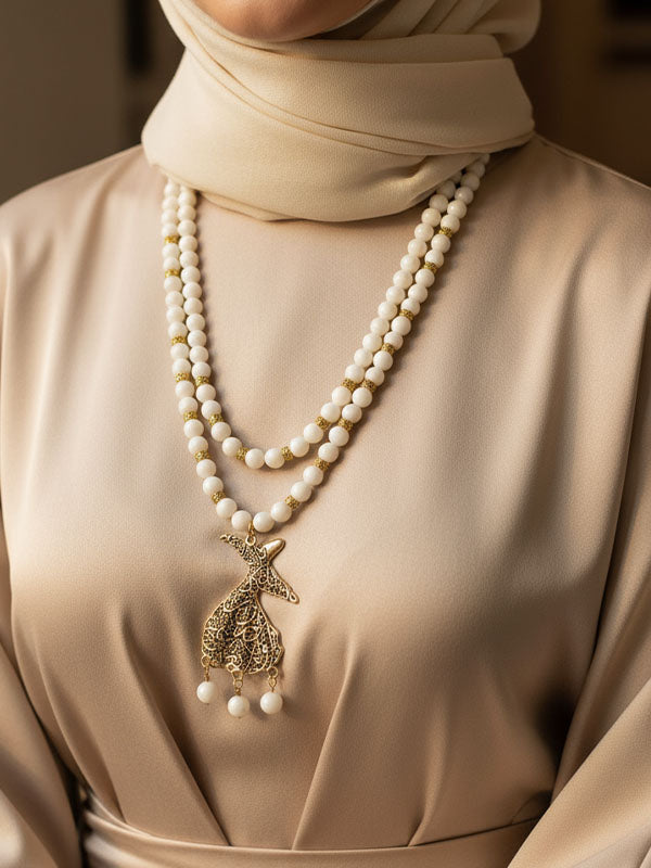 Sufi Dervish Pendant Necklace – Handcrafted Copper & Agate