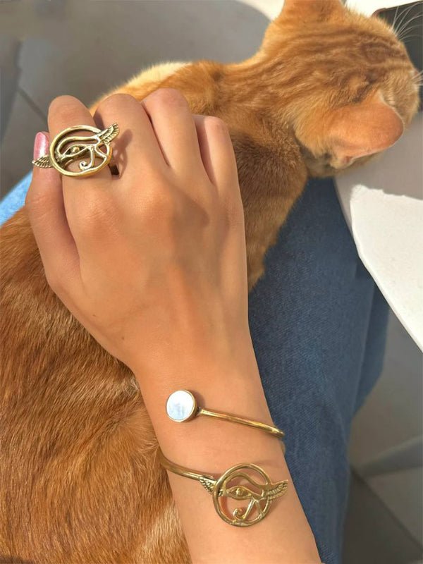 Ancient Egyptian Winged Eye Set – Symbol of Strength & Protection