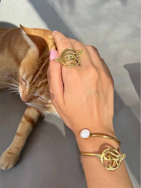 Ancient Egyptian Winged Eye Set – Symbol of Strength & Protection