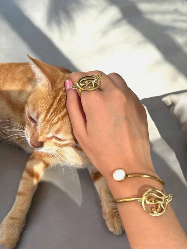 Ancient Egyptian Winged Eye Set – Symbol of Strength & Protection