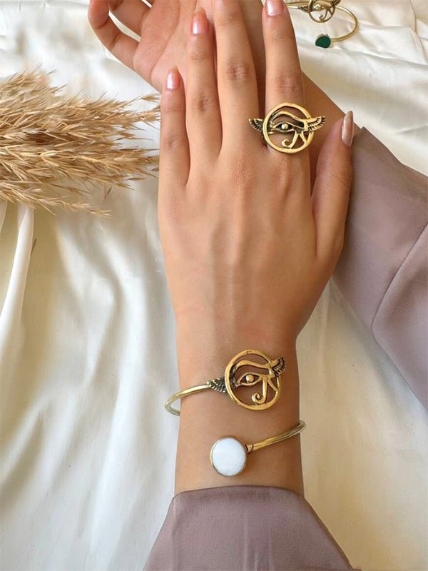 Ancient Egyptian Winged Eye Set – Symbol of Strength & Protection