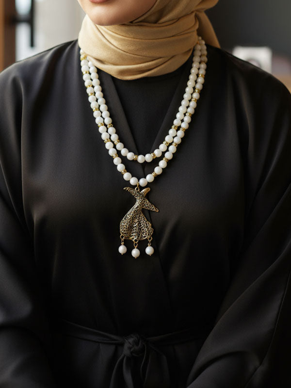 Sufi Dervish Pendant Necklace – Handcrafted Copper & Agate