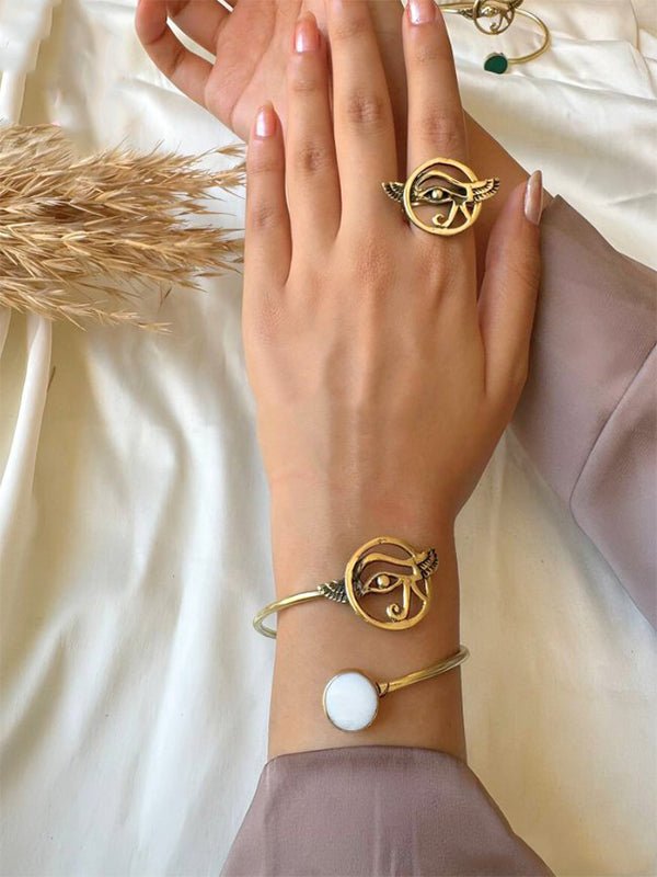 Ancient Egyptian Winged Eye Set – Symbol of Strength & Protection