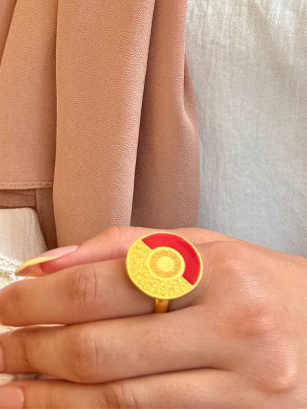 Sands of the East – Red & Gold Arabic Heritage Set - Gold Plated