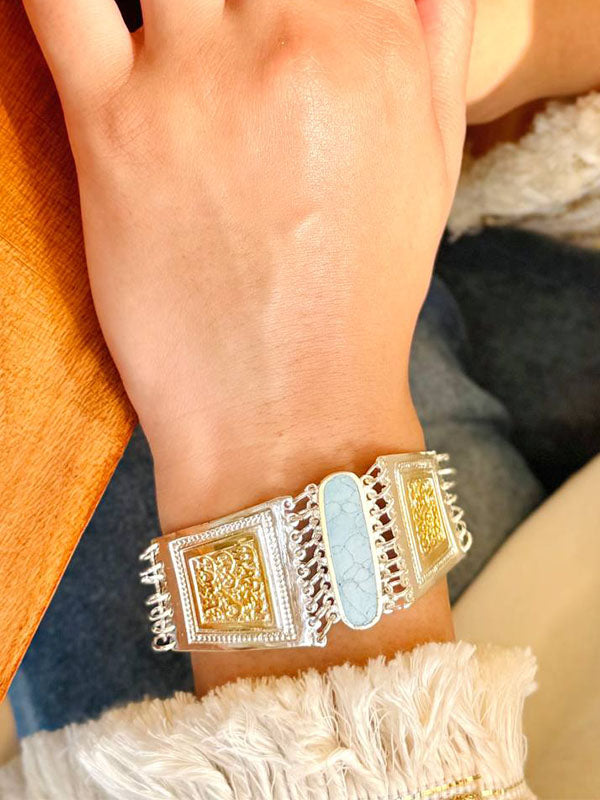 Royal Heritage Arabic Jewelry Set – Silver & Gold Plated