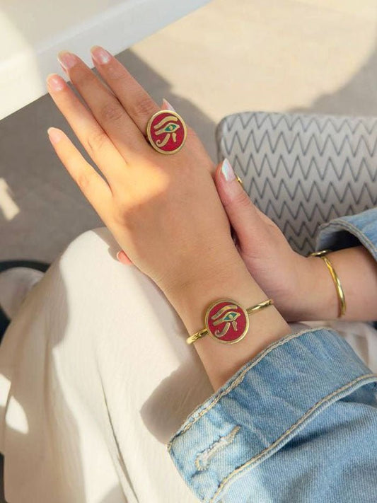 Pharaonic Wisdom Set – Copper Jewelry Inspired by Egyptian Mythology