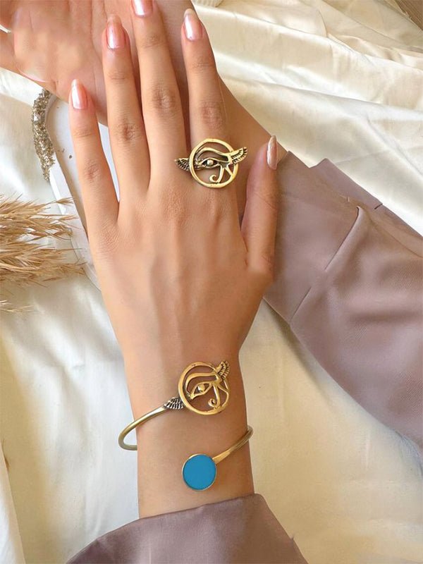 Ancient Egyptian Winged Eye Set – Symbol of Strength & Protection