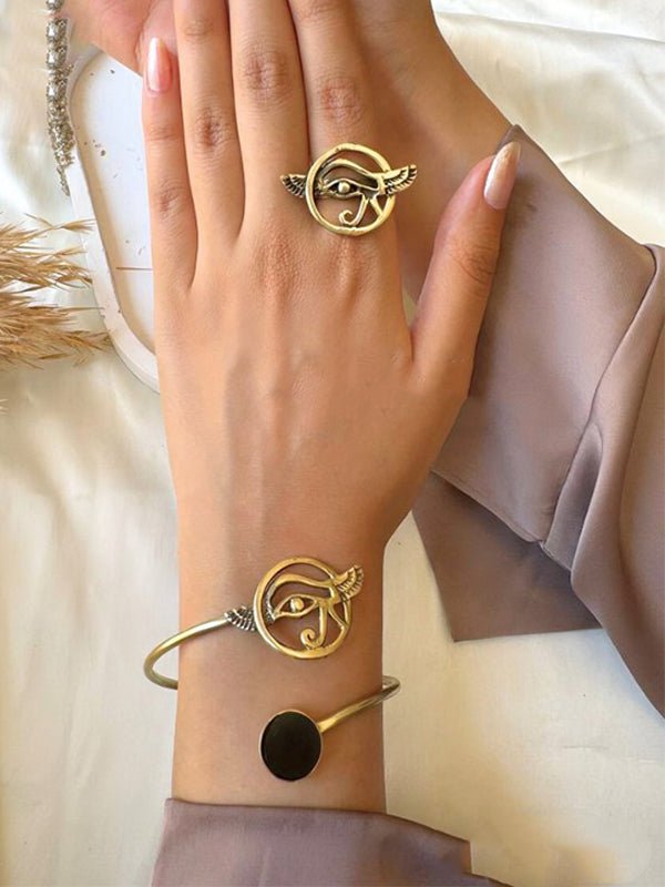 Ancient Egyptian Winged Eye Set – Symbol of Strength & Protection