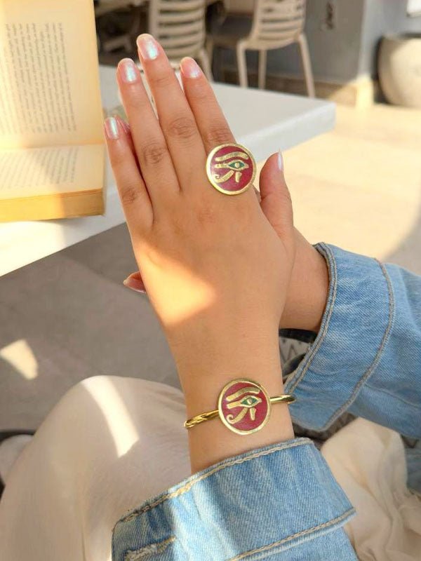 Pharaonic Wisdom Set – Copper Jewelry Inspired by Egyptian Mythology