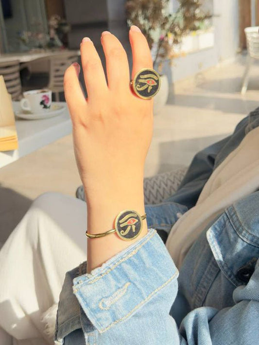 Pharaonic Wisdom Set – Copper Jewelry Inspired by Egyptian Mythology
