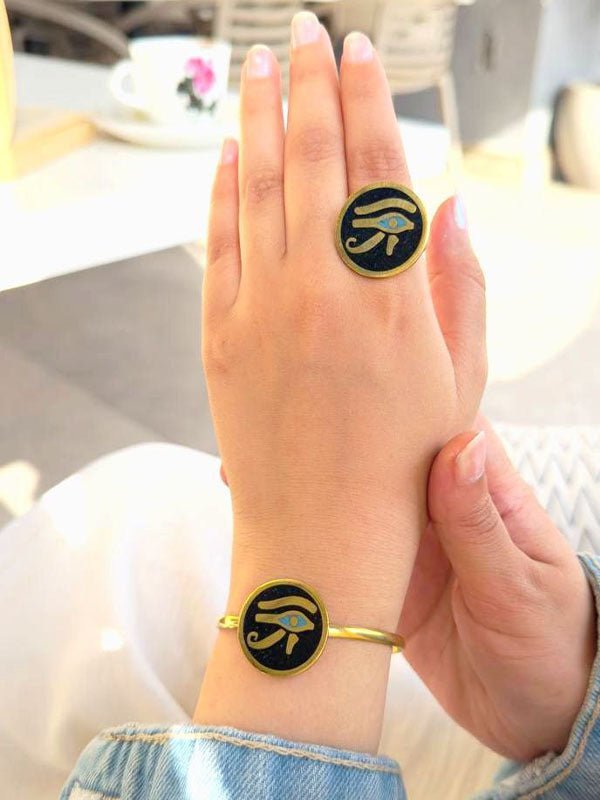 Pharaonic Wisdom Set – Copper Jewelry Inspired by Egyptian Mythology