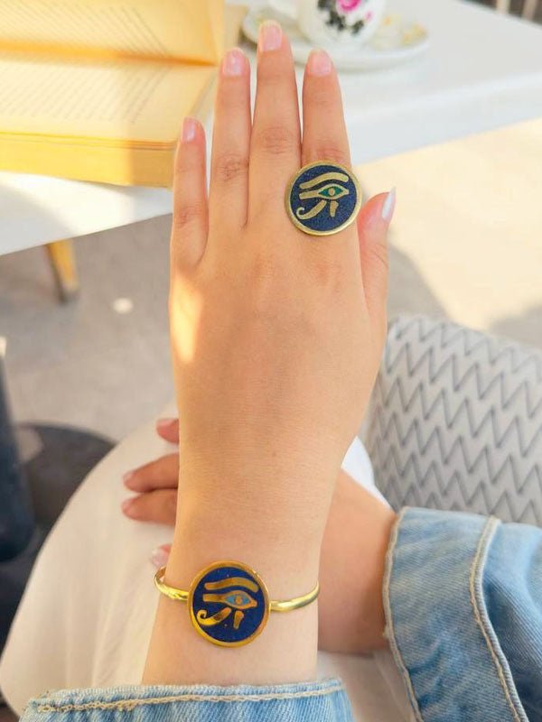 Pharaonic Wisdom Set – Copper Jewelry Inspired by Egyptian Mythology