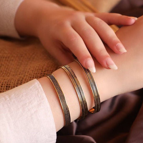 Antique-Inspired Copper Bangles – Boho Chic Style