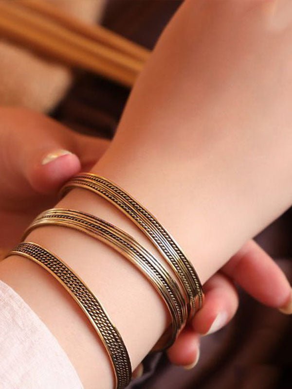 Antique-Inspired Copper Bangles – Boho Chic Style