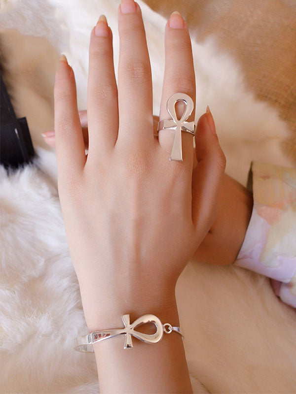 Handcrafted Pharaonic Ankh Silver Plated