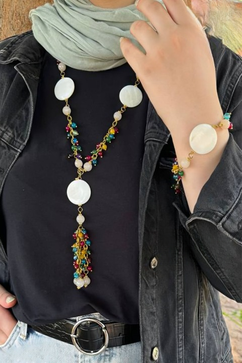 Bohemian Multicolor Agate Statement Set