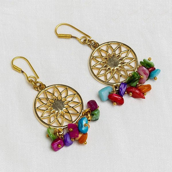 Colorful Shell Jewelry Set – Gold-Plated Elegance