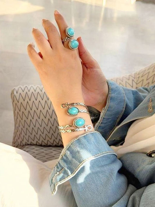 Spirit of the Nile – Egyptian Heritage Bracelet & Ring Set