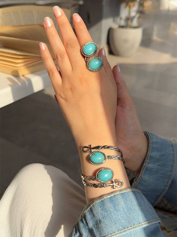 Spirit of the Nile – Egyptian Heritage Bracelet & Ring Set