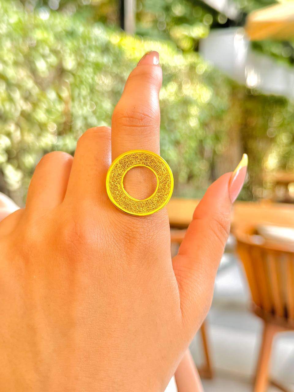 Divine Protection Circle Set – Ayat al-Kursi - Gold Plated