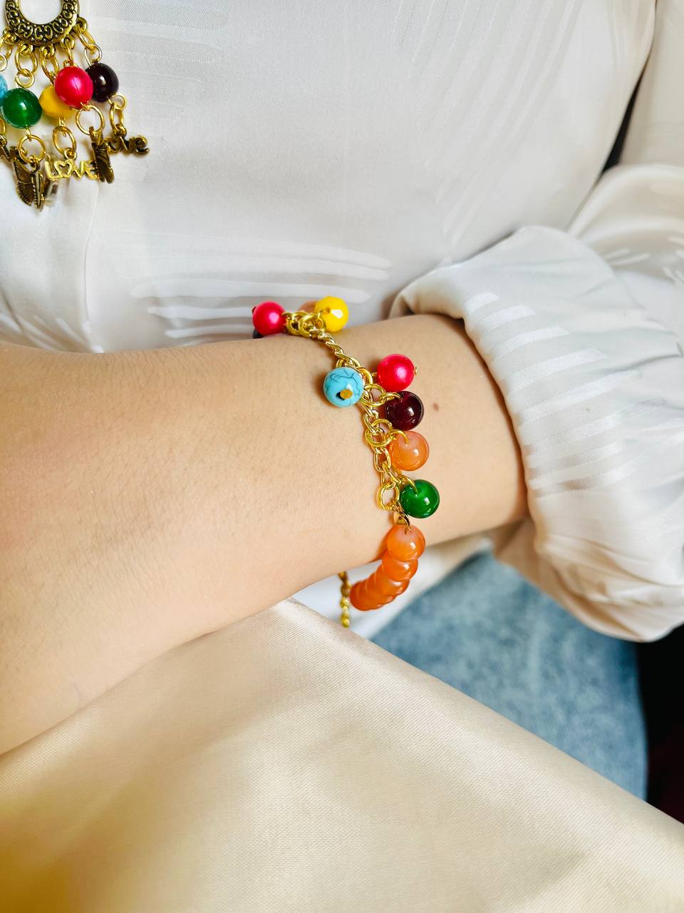 Sun & Sky Bohemian Set – Natural Alabaster & Turquoise