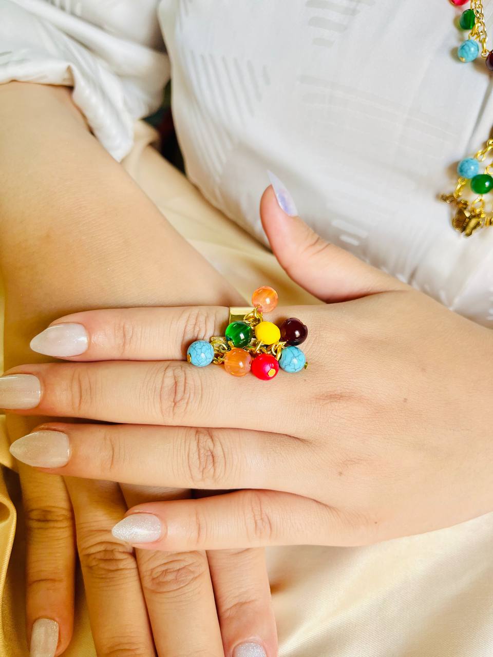 Sun & Sky Bohemian Set – Natural Alabaster & Turquoise