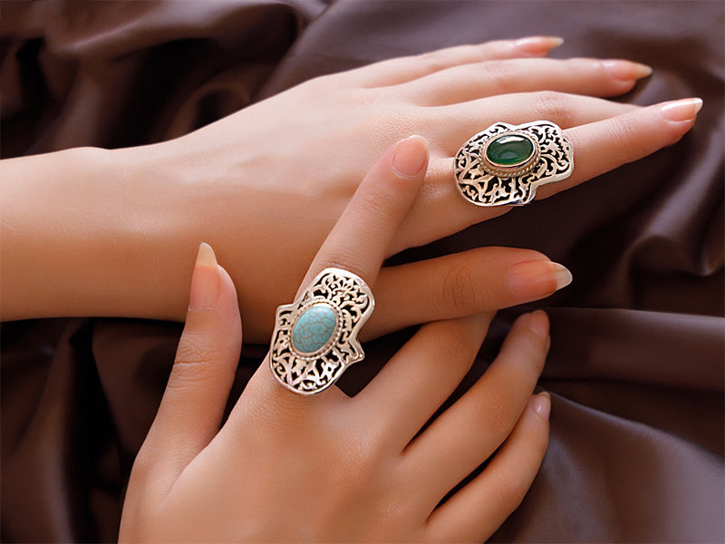 Divine Flow – Sufi-Inspired Adjustable Silver-Plated Ring