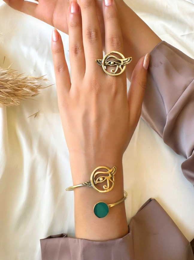 Ancient Egyptian Winged Eye Set – Symbol of Strength & Protection