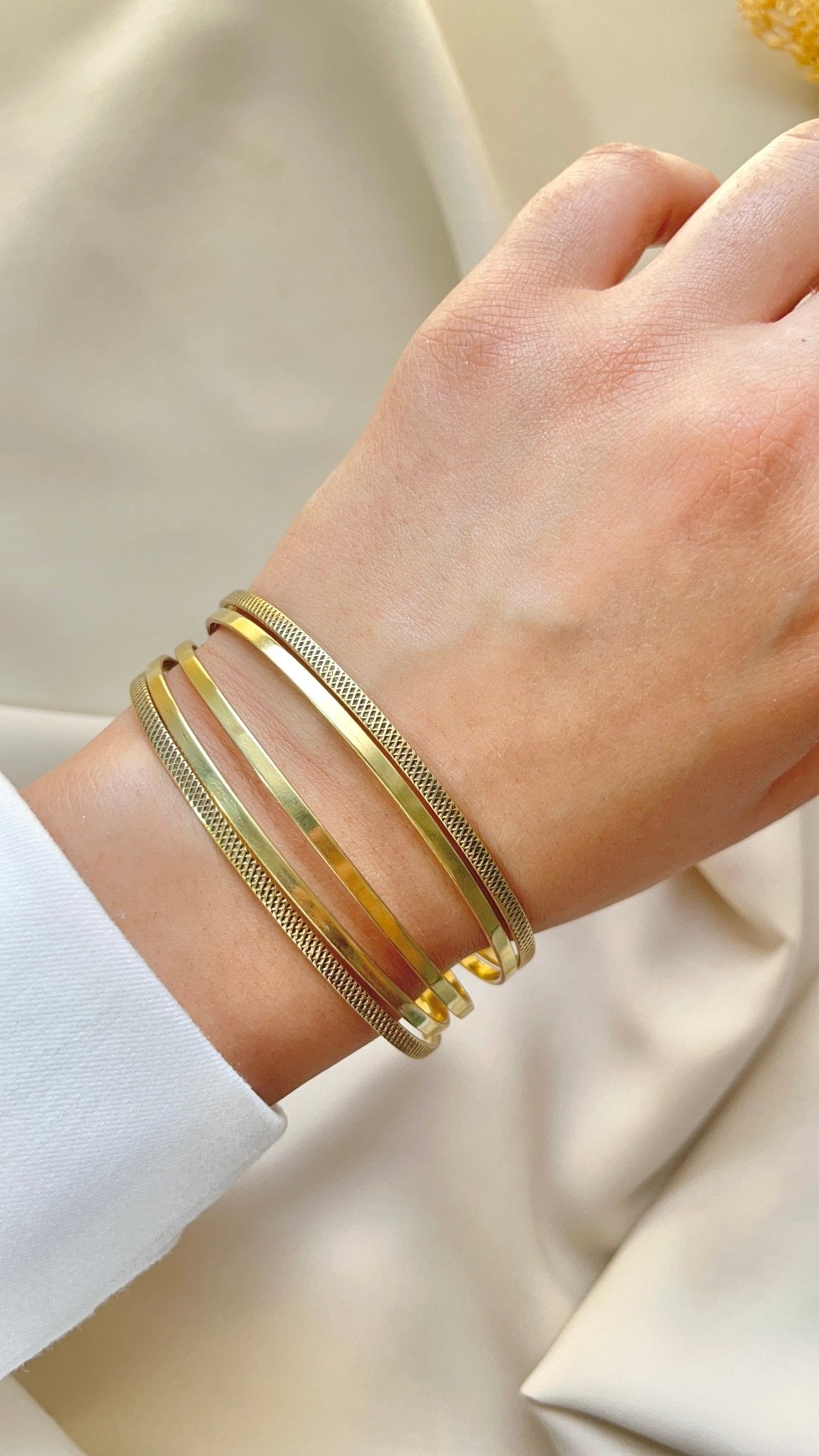 Antique Gold Layered Set – Minimalist Copper Jewelry