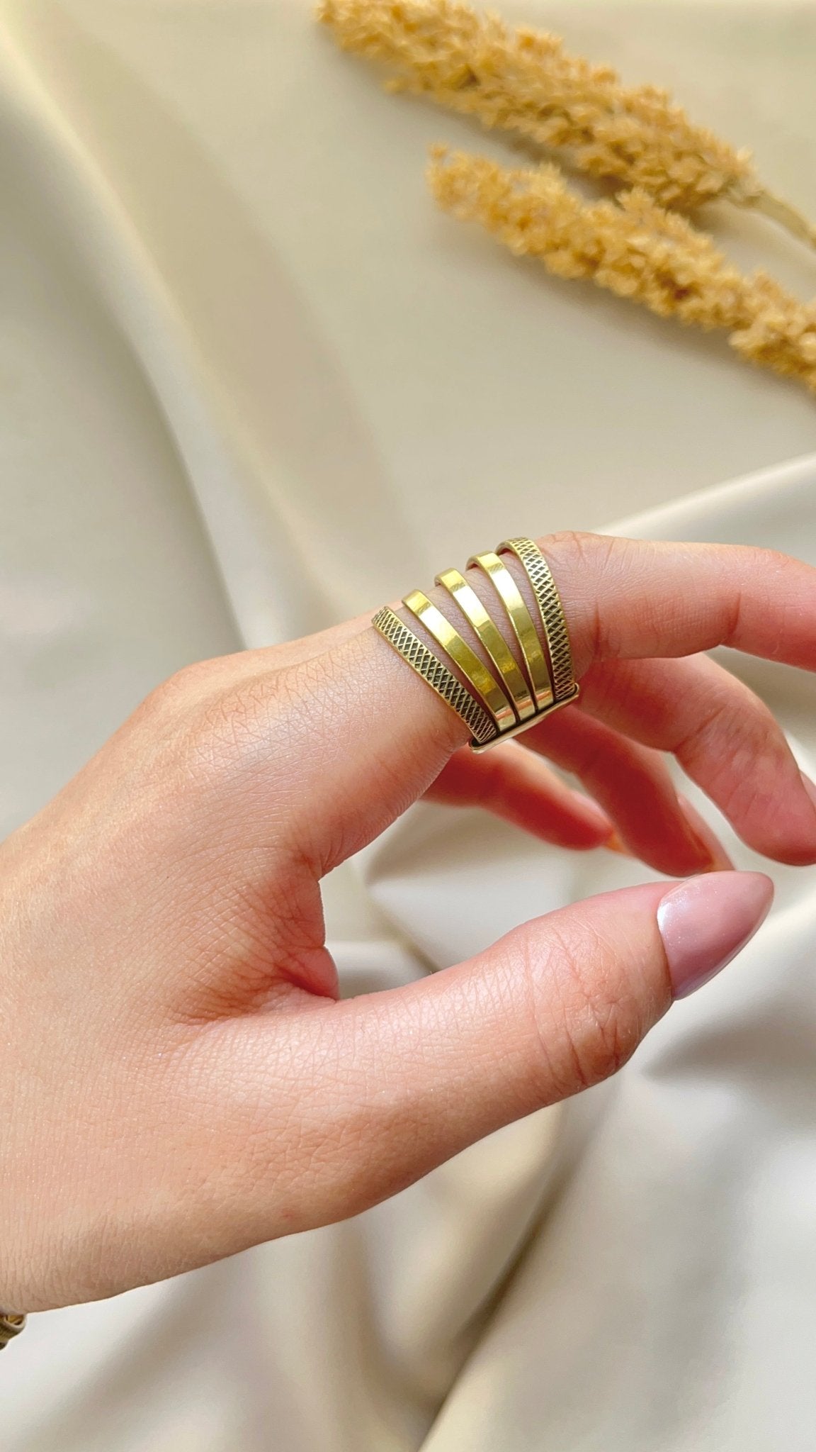 Antique Gold Layered Set – Minimalist Copper Jewelry