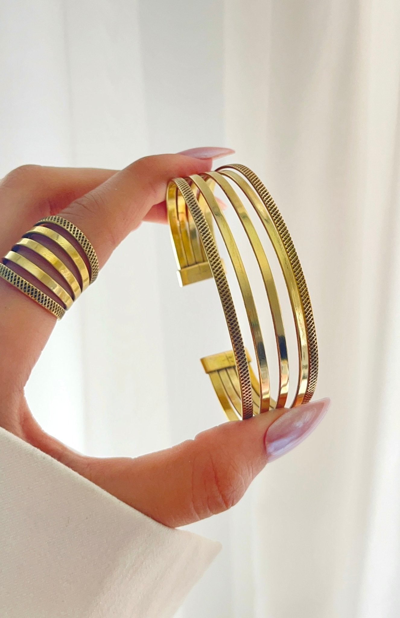 Antique Gold Layered Set – Minimalist Copper Jewelry