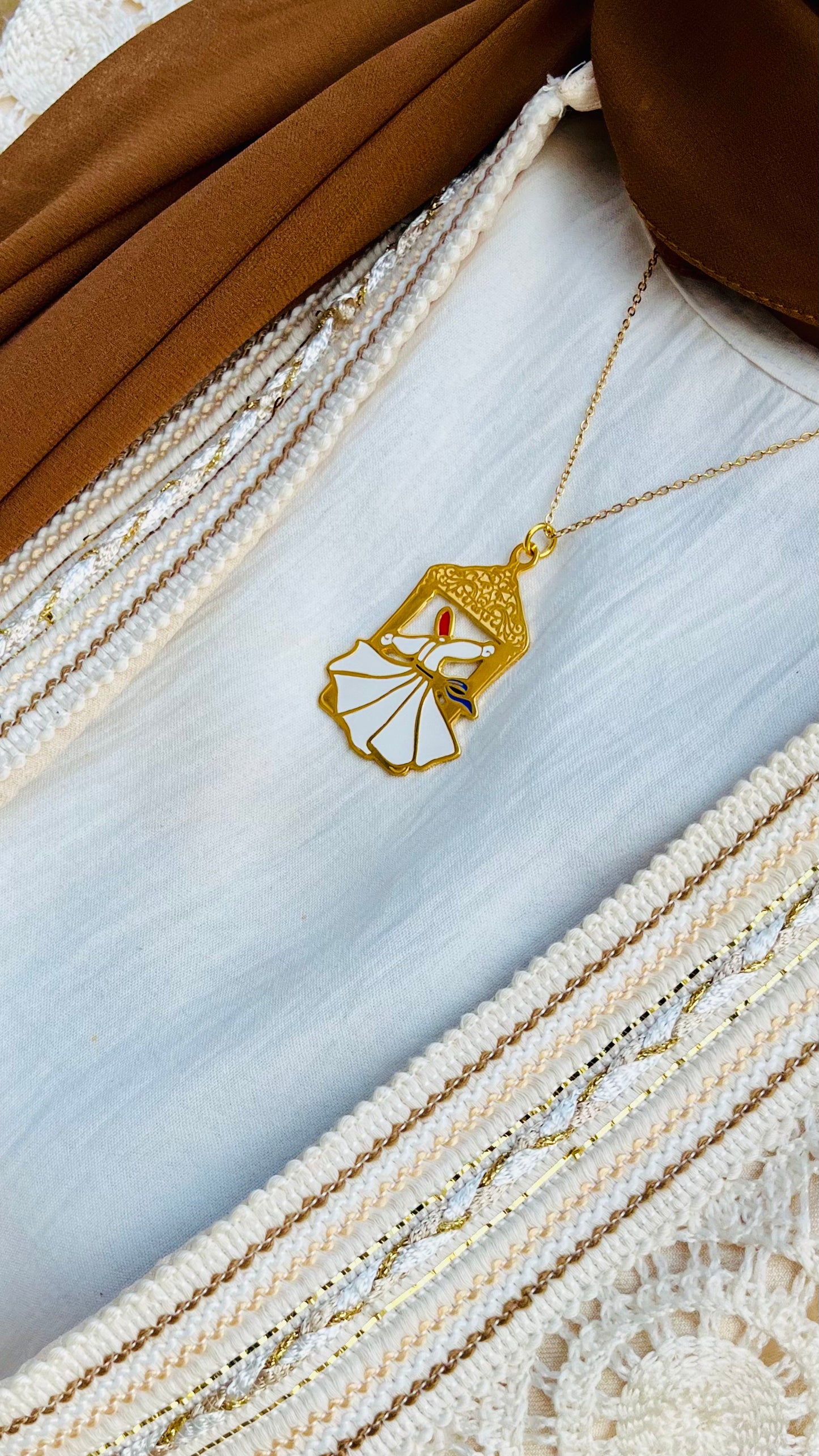 Sufi Dervish Pendant – Dance of Devotion - Gold Plated