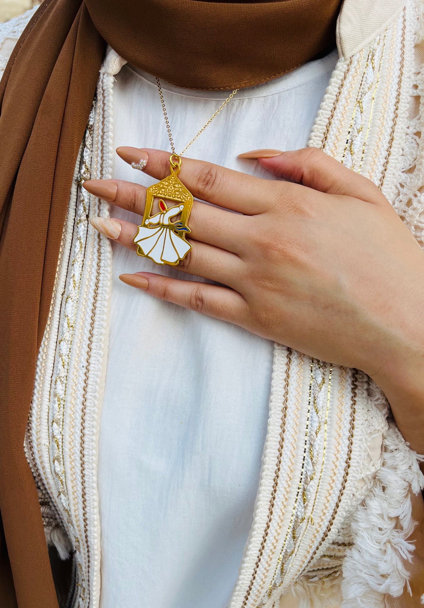 Sufi Dervish Pendant – Dance of Devotion - Gold Plated