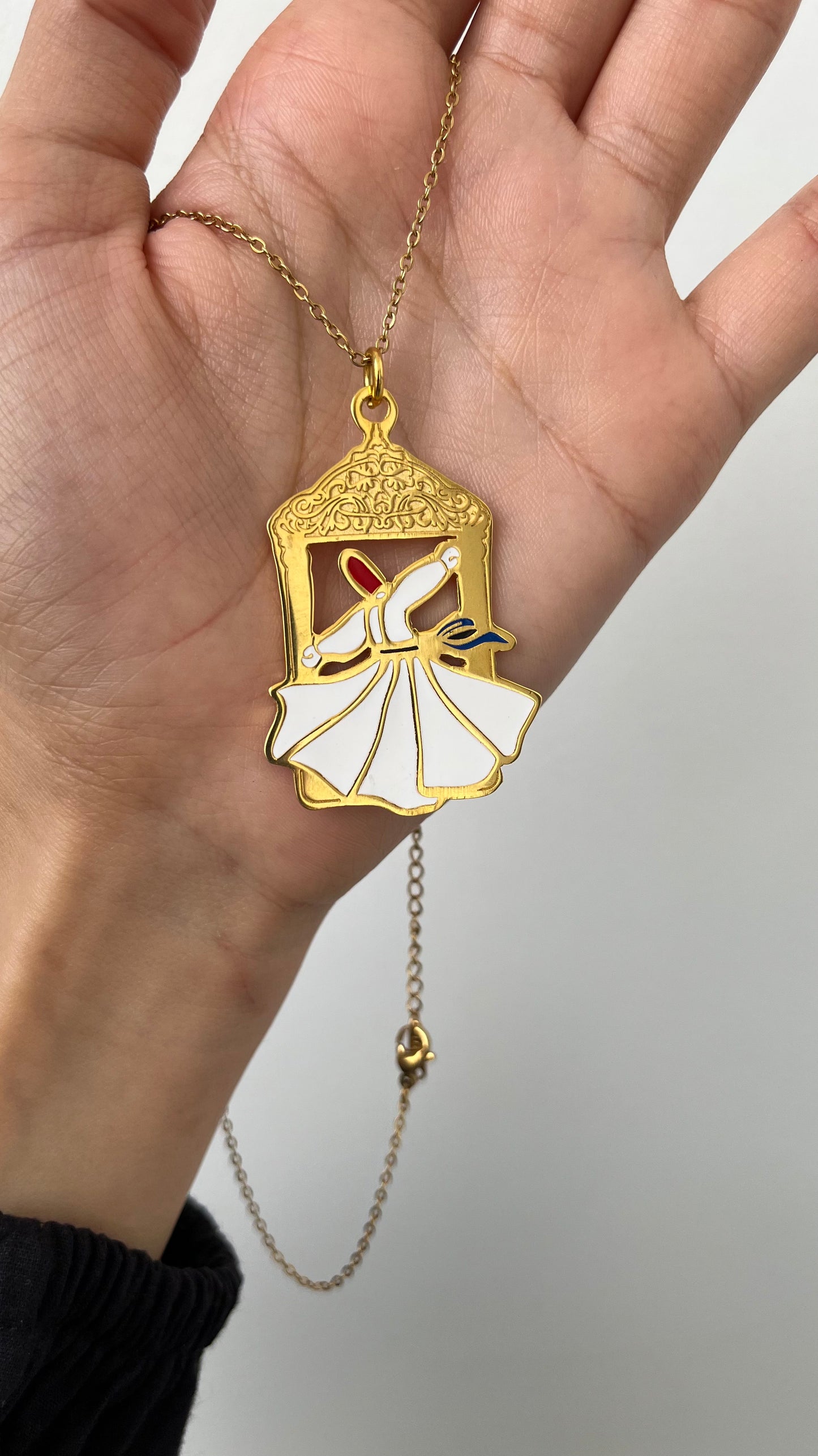 Sufi Dervish Pendant – Dance of Devotion - Gold Plated