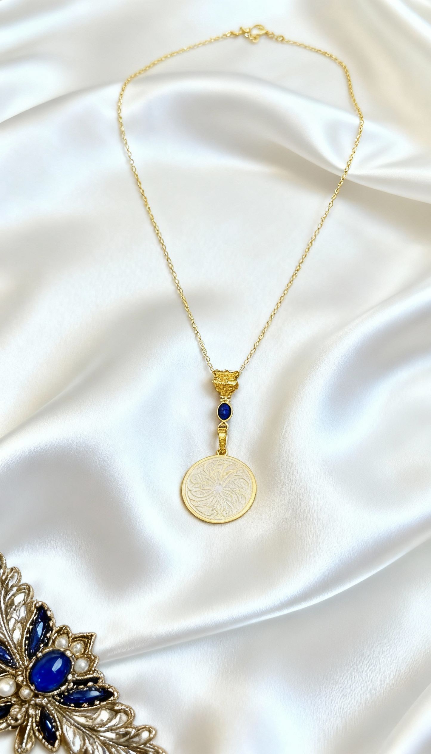 Golden Heritage Arabic Calligraphy Necklace - Gold Plated