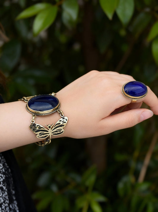 Handcrafted Copper Jewelry Set – Butterfly Elegance